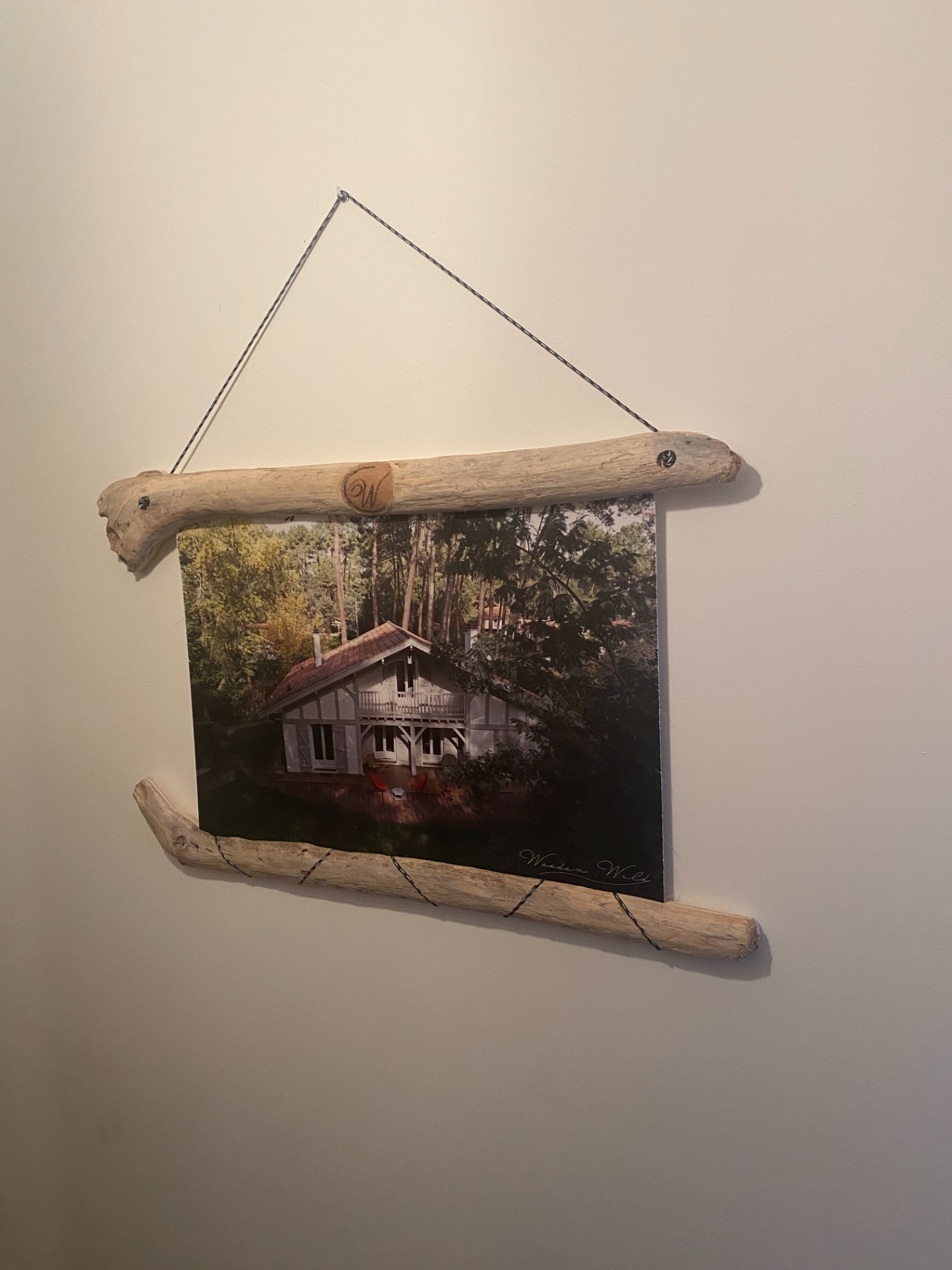 1 - Toile réalisée pour un propriétaire (photo aérienne de sa maison)